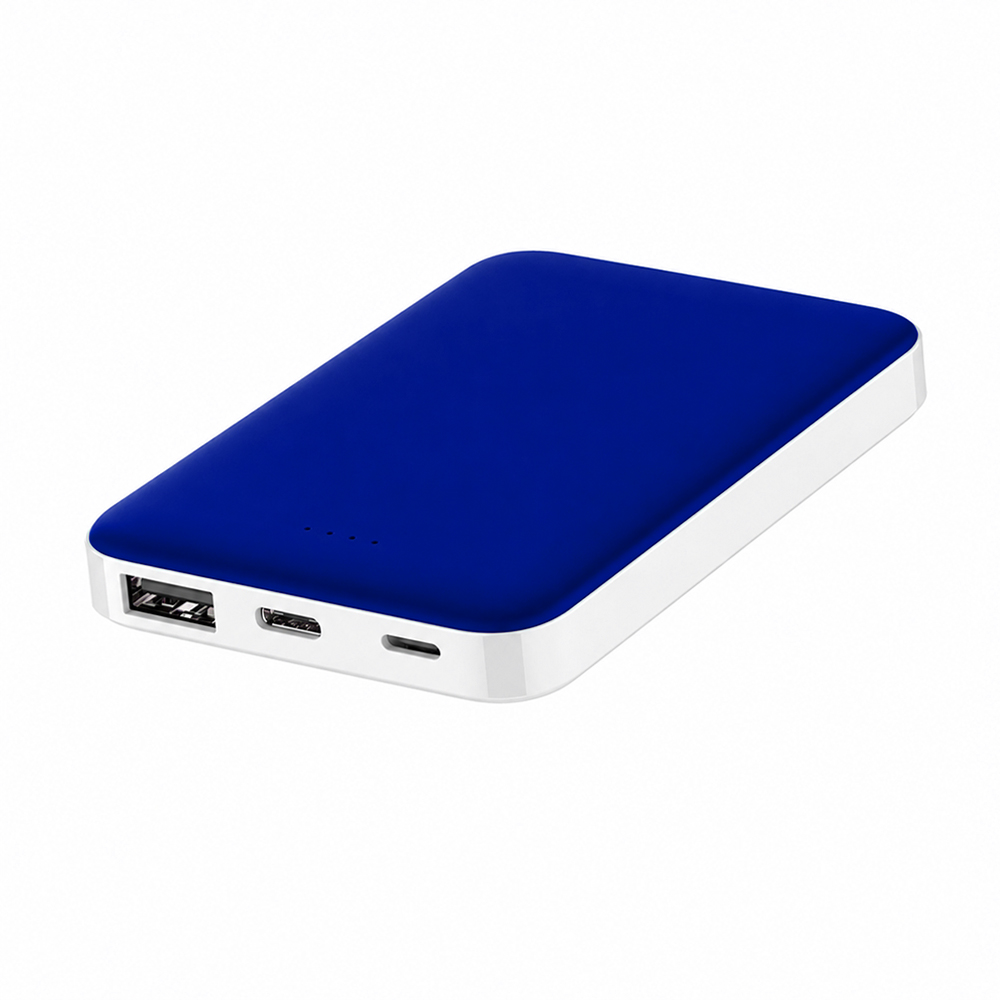Внешний аккумулятор Fluffy, 5000 Mah, синий — изображение 4