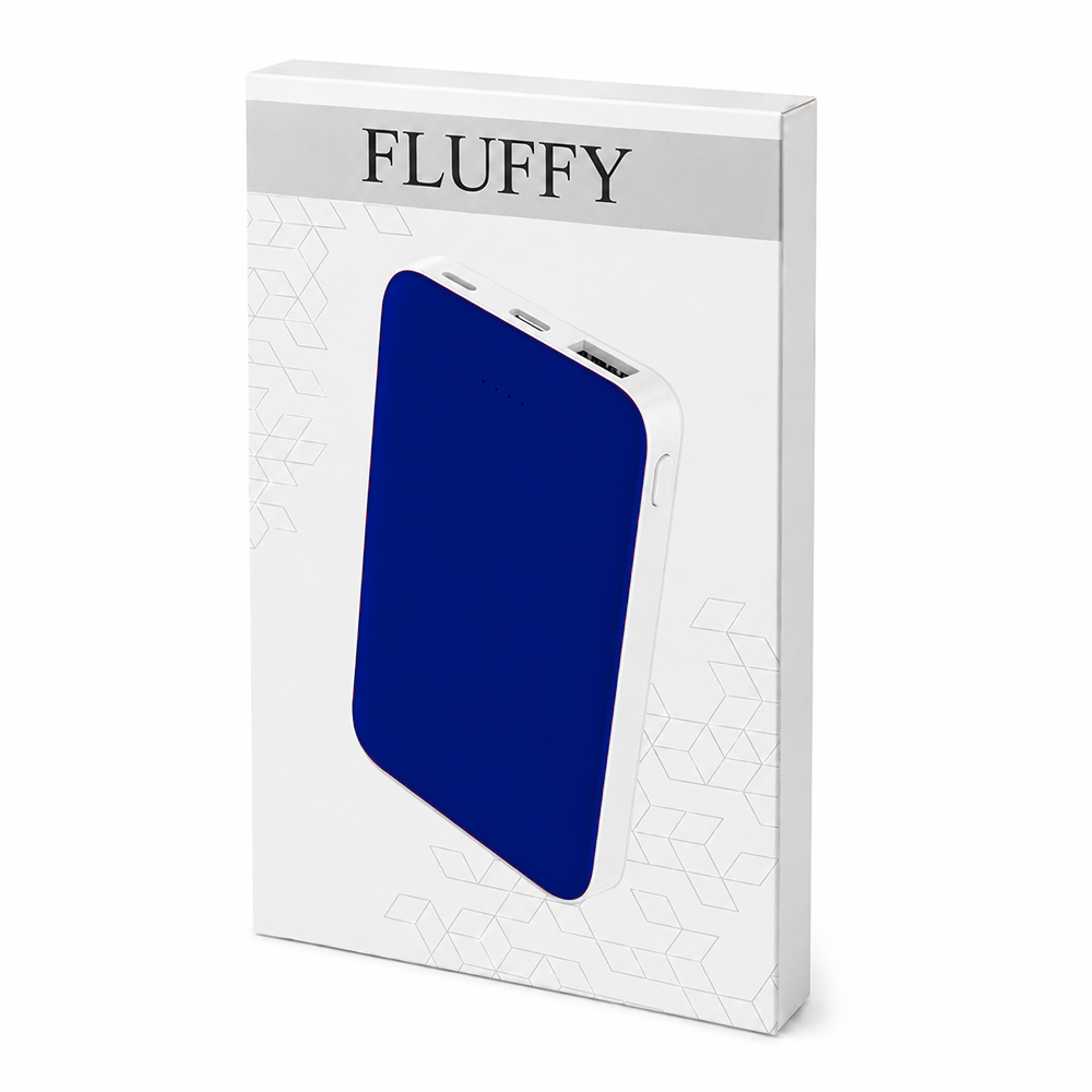 Внешний аккумулятор Fluffy, 5000 Mah, синий — изображение 5