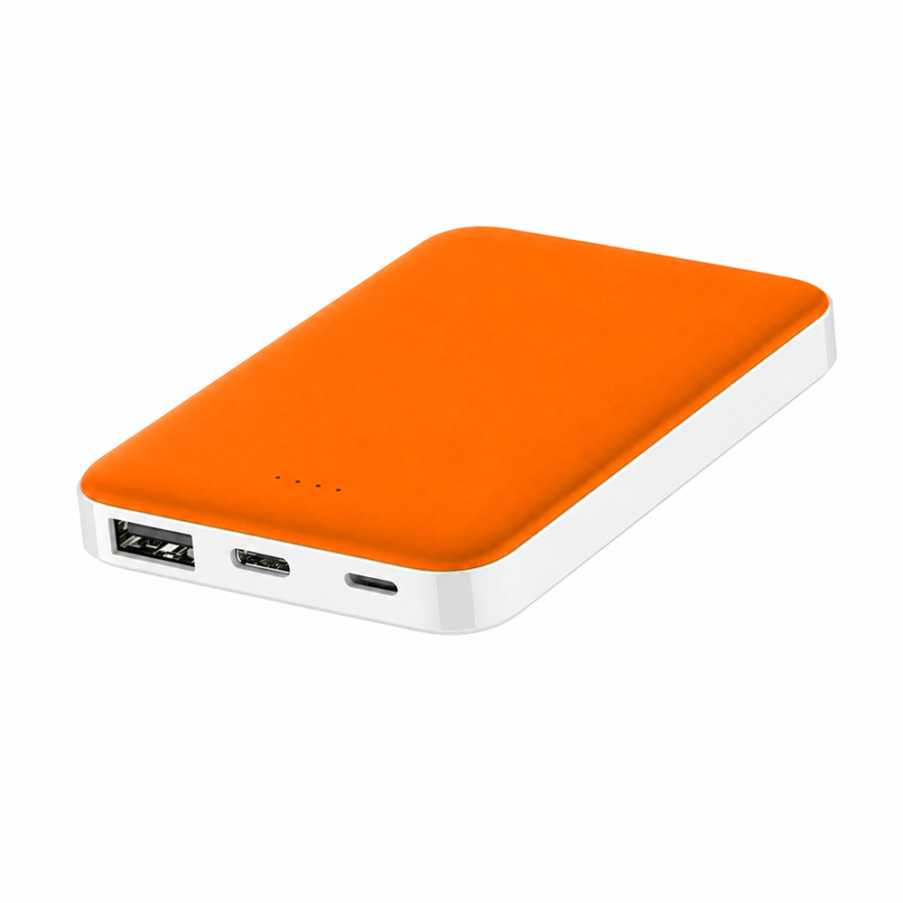 Внешний аккумулятор Fluffy, 5000 Mah, оранжевый — изображение 4