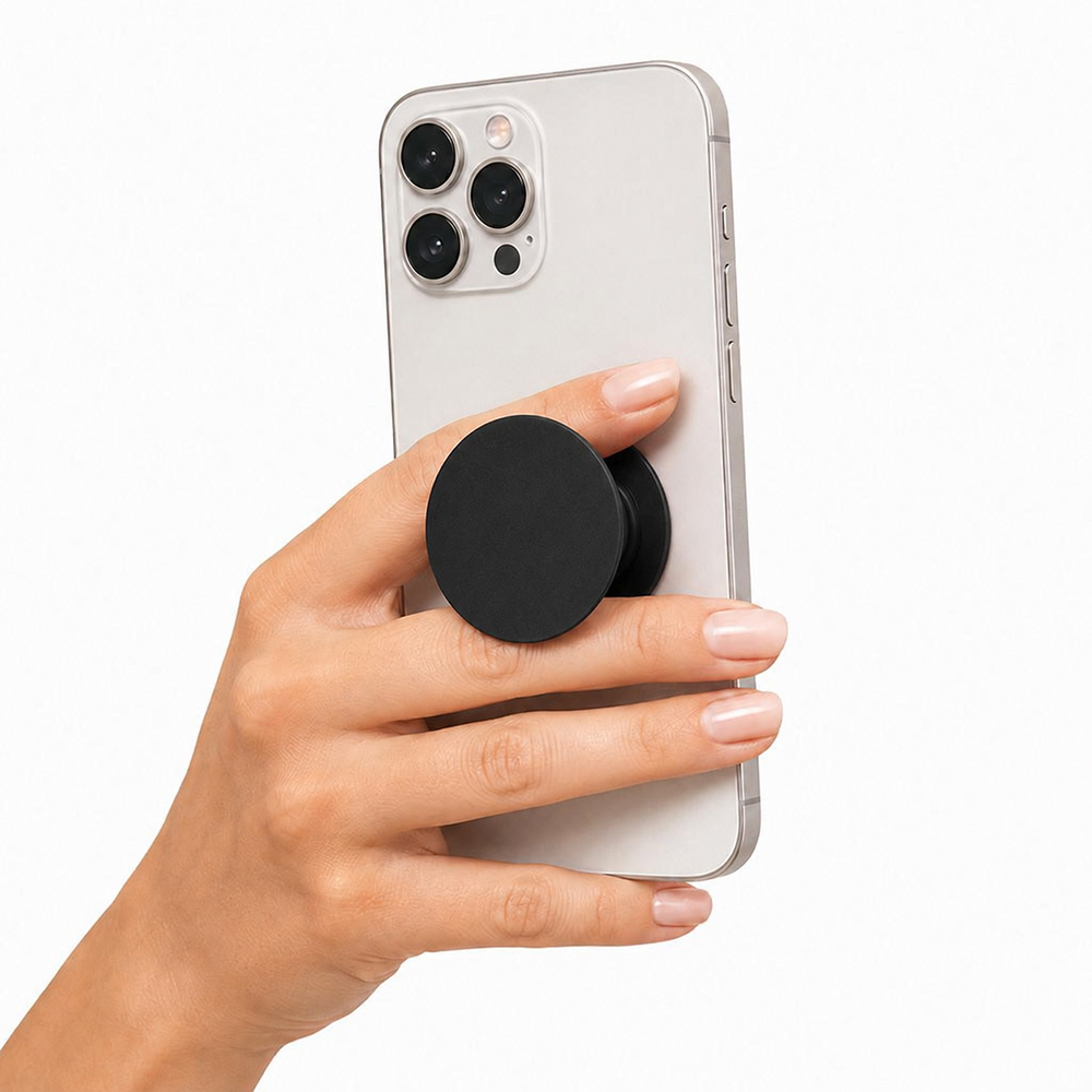 Подставка-держатель для телефона PopSocket, чёрный — изображение 4
