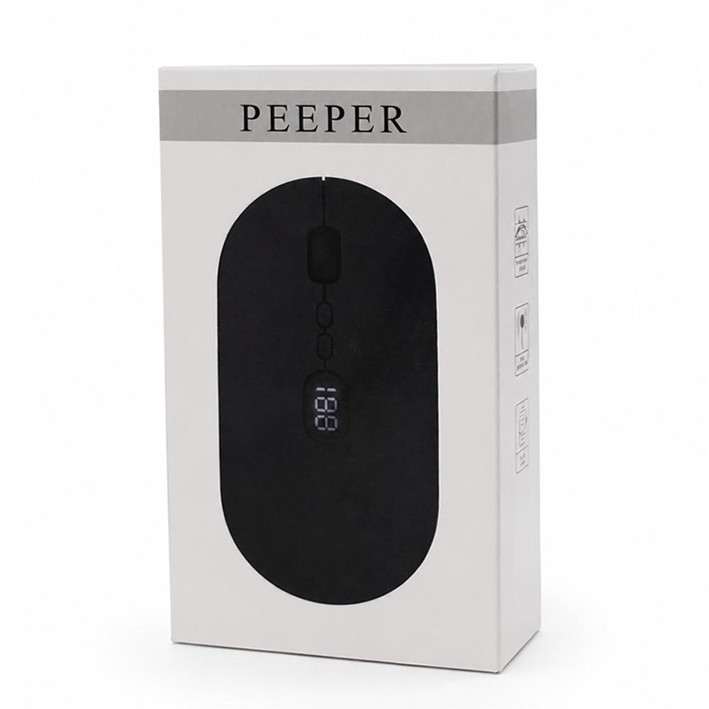 Мышь компьютерная беспроводная с индикатором Peeper, черный — изображение 5