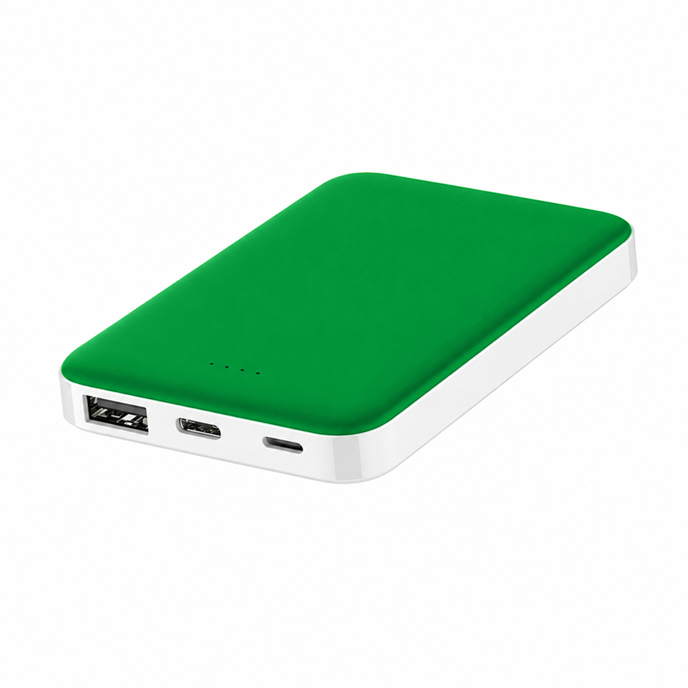 Внешний аккумулятор Fluffy, 5000 Mah, зеленый — изображение 4