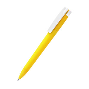 Ручка пластиковая T-pen софт-тач, желтая