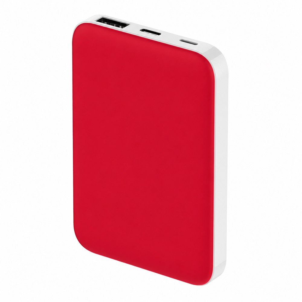 Внешний аккумулятор Fluffy, 5000 Mah, красный — изображение 3