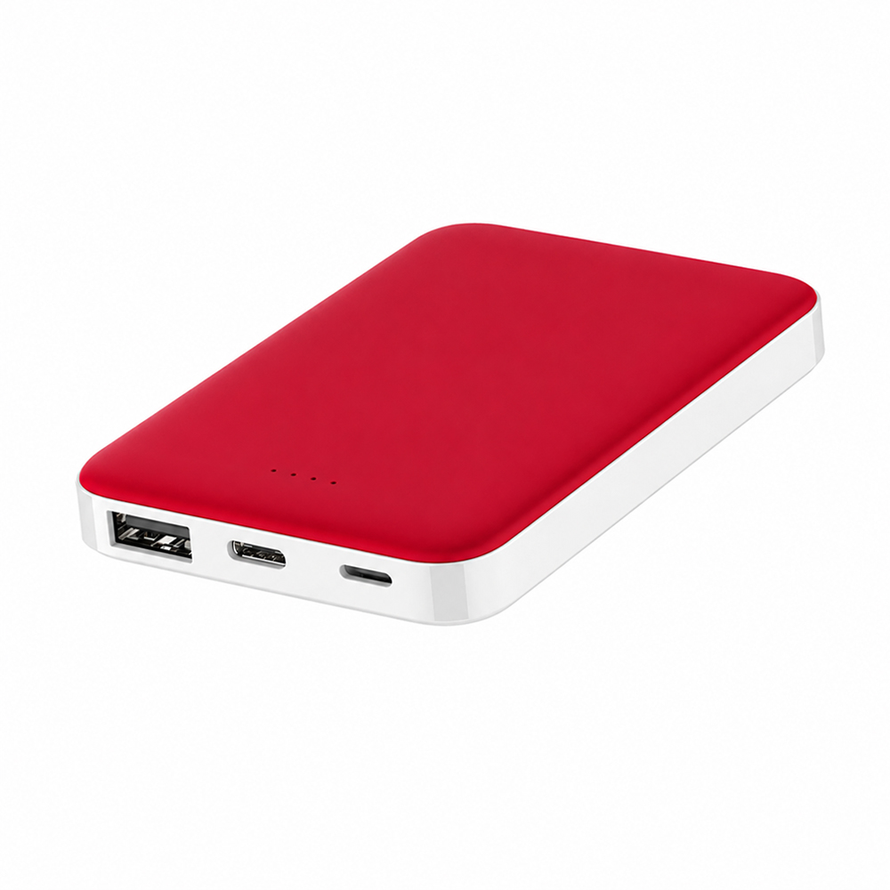 Внешний аккумулятор Fluffy, 5000 Mah, красный — изображение 4