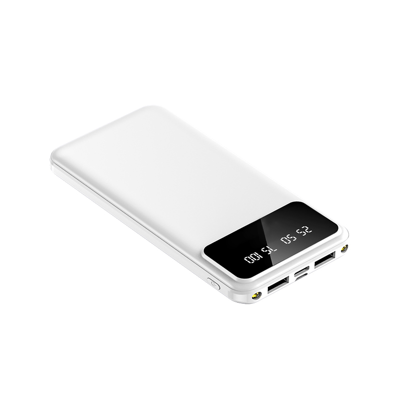 Внешний аккумулятор Dorado 10 000 mAh с фонариком, белый — изображение 2