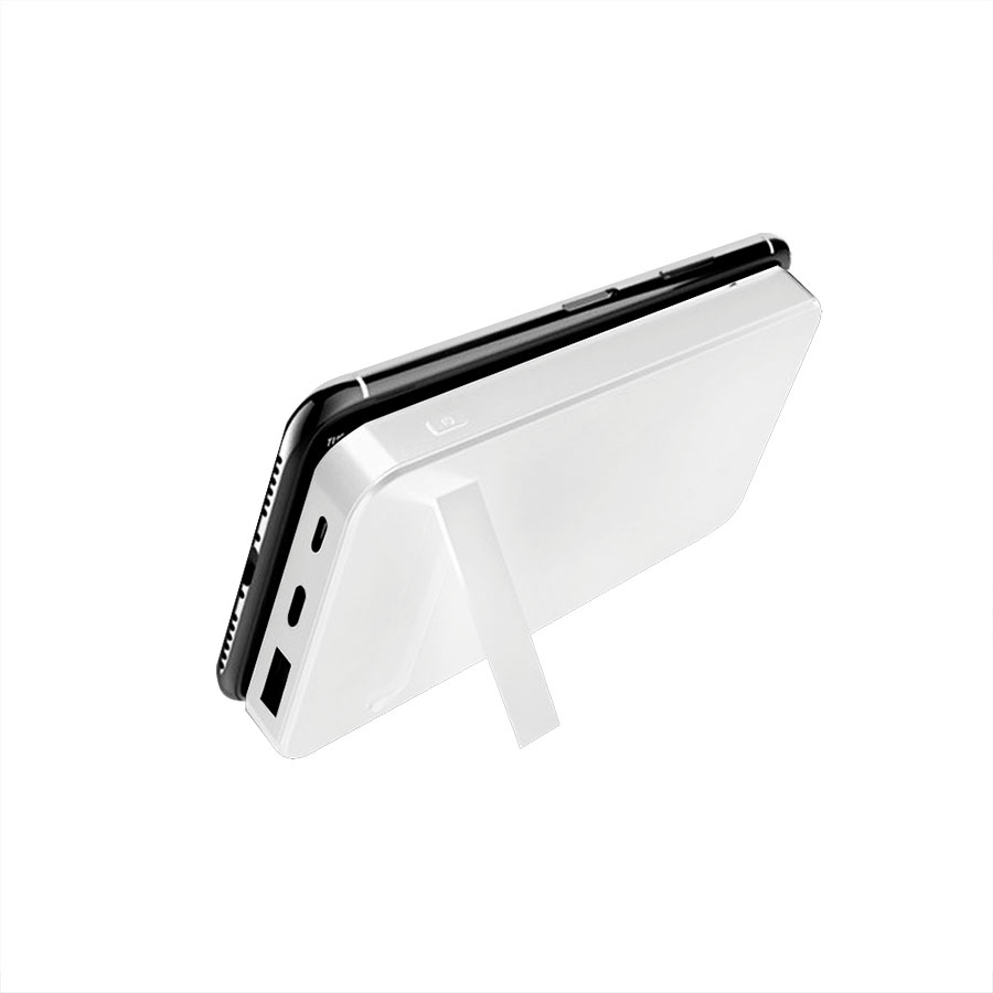 Внешний аккумулятор gPro QI, с беспроводной зарядкой 10000 mAh, белый — изображение 3