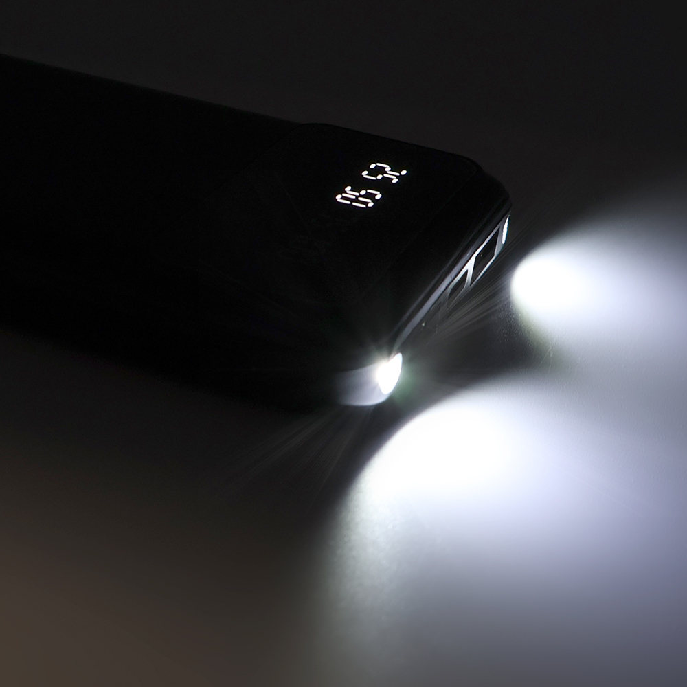 Внешний аккумулятор Dorado 10 000 mAh с фонариком, черный — изображение 4