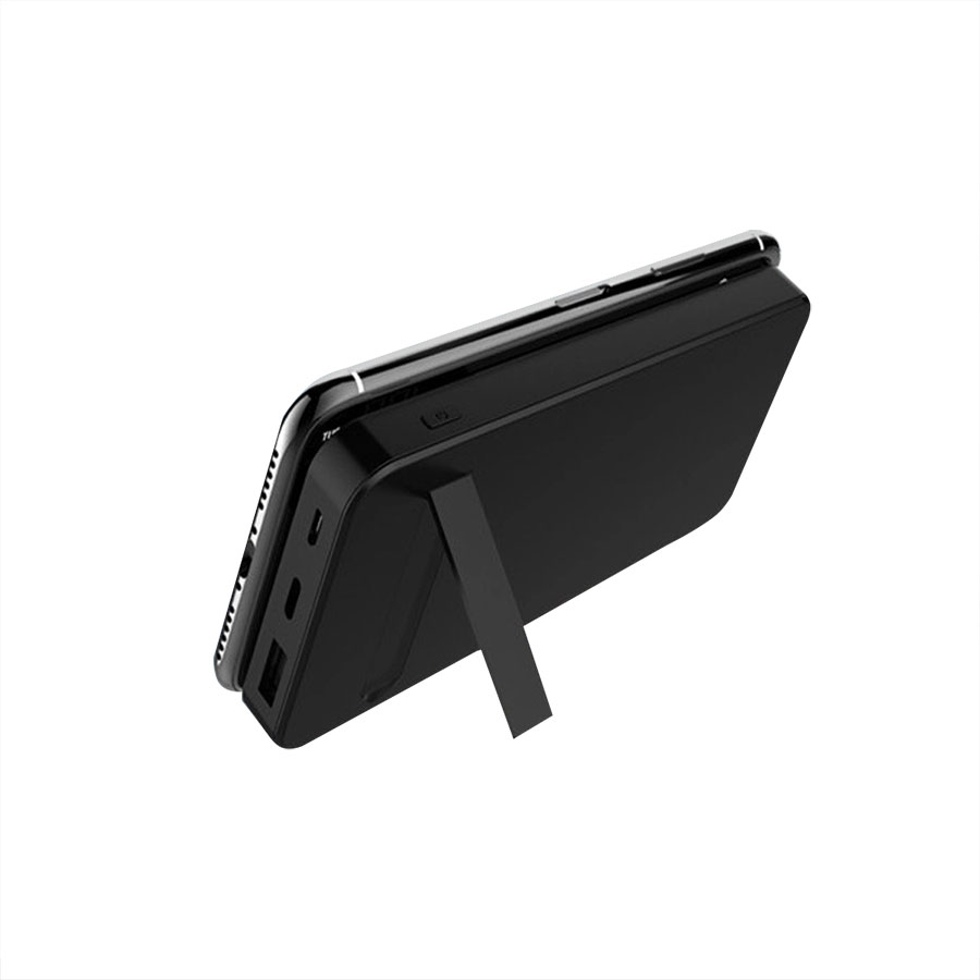 Внешний аккумулятор gPro QI, с беспроводной зарядкой 10000 mAh, черный — изображение 3