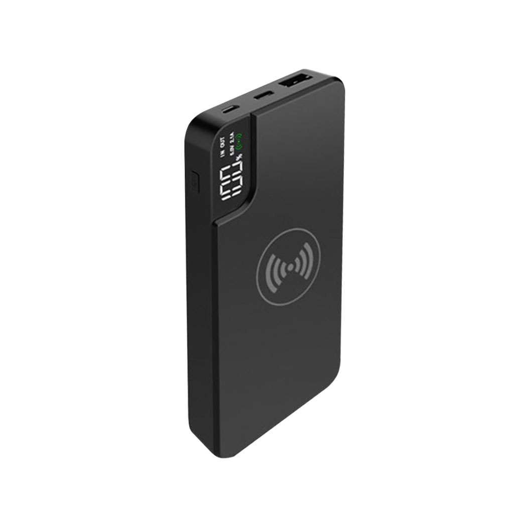 Внешний аккумулятор gPro QI, с беспроводной зарядкой 10000 mAh, черный — изображение 5