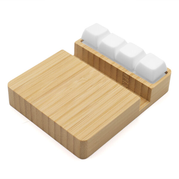 Беспроводное зарядное устройство ClickPad (10W) в виде подставки для телефона, с клавишами анти-стресс, белый