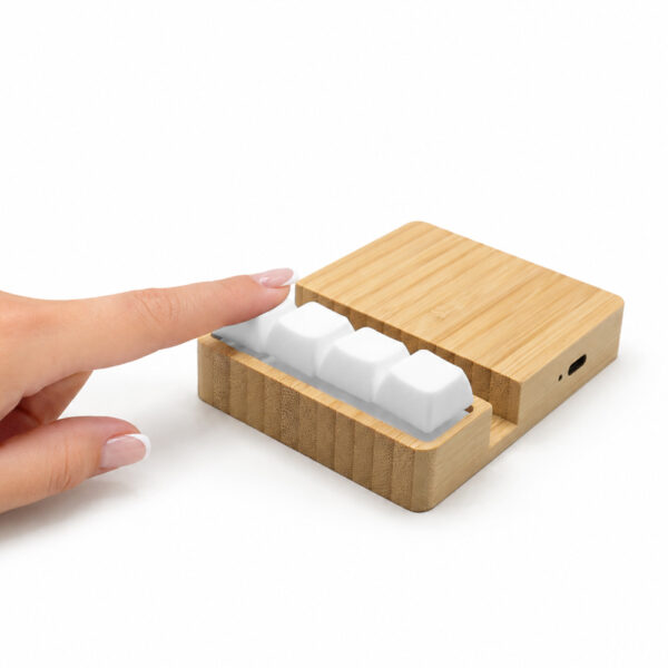Беспроводное зарядное устройство ClickPad (10W) в виде подставки для телефона, с клавишами анти-стресс, белый