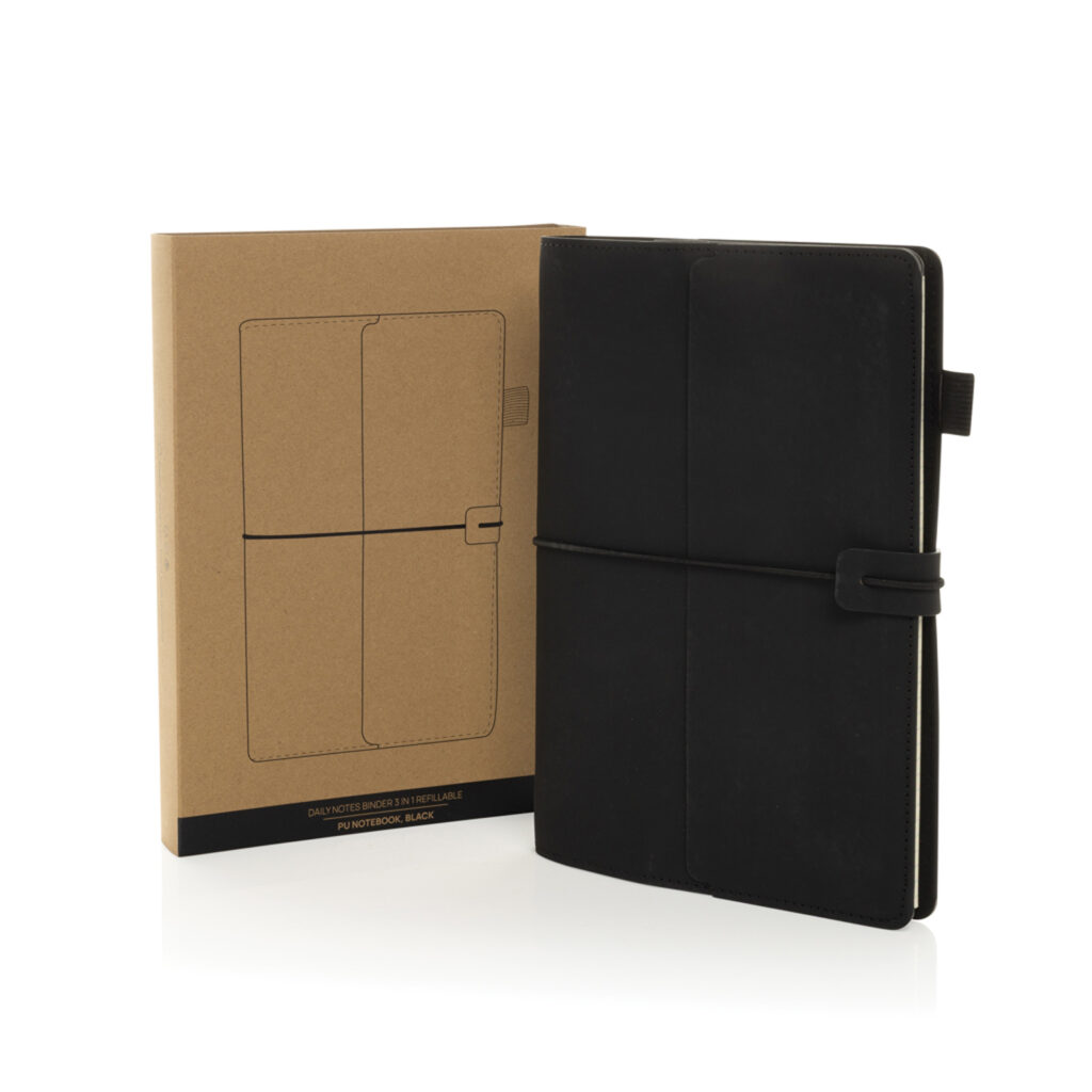 Многофункциональный блокнот Daily Notes Binder 3 в 1 в обложке из PU, А5 черный