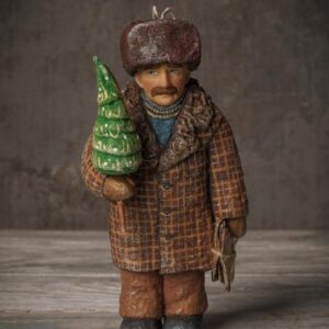 Новогодняя игрушка "Папа с елкой"