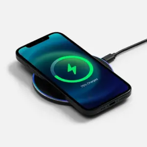 Беспроводное зарядное устройство с подсветкой Lightcore, черное - изображение 1