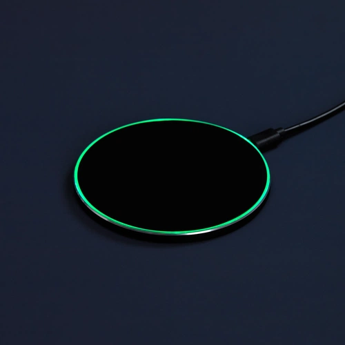 Беспроводное зарядное устройство с подсветкой Lightcore, черное