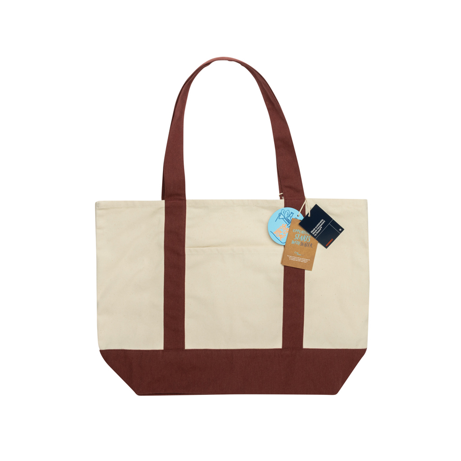 Сумка-шоппер SHOP LOCAL AWARE™ из переработанного хлопка, 350 г/м², бордовый - изображение 2