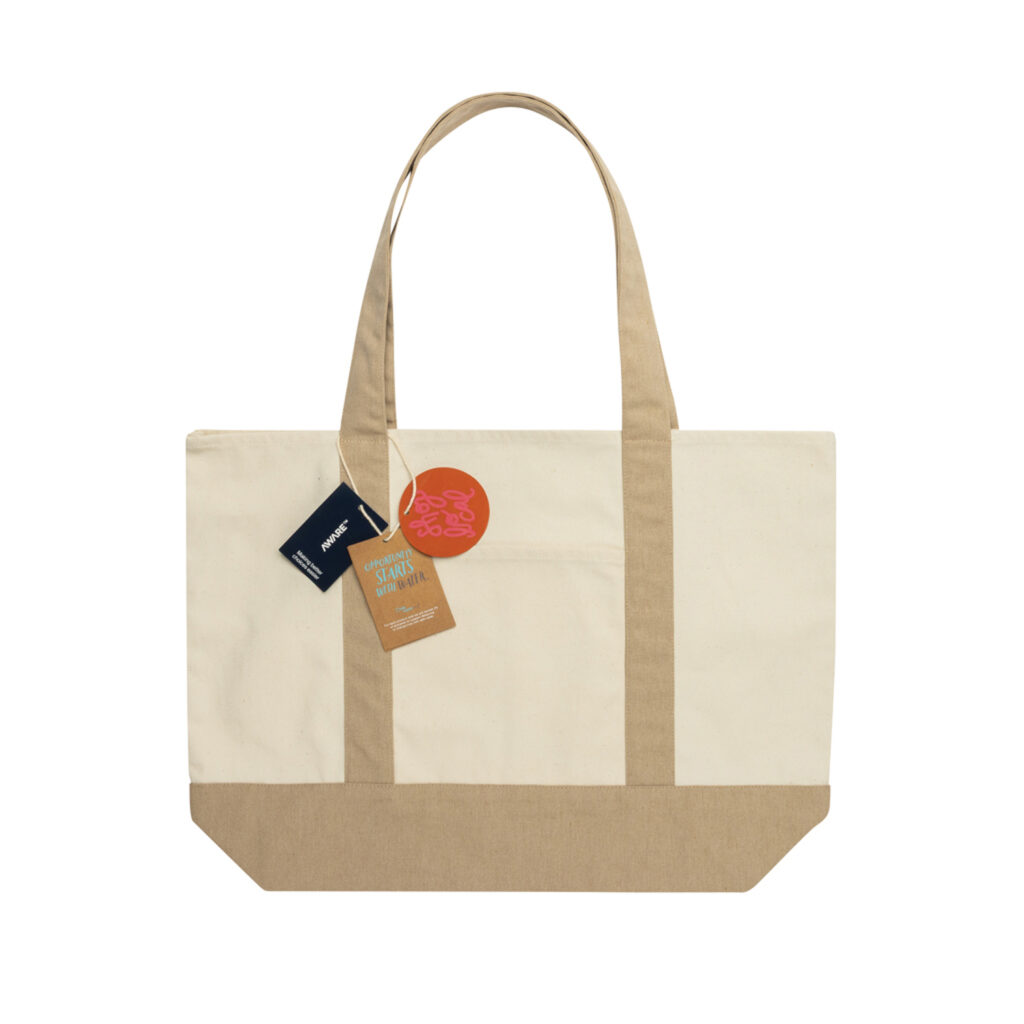 Сумка-шоппер SHOP LOCAL AWARE™ из переработанного хлопка, 350 г/м², кремовый