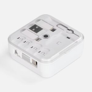 Набор для ухода за гаджетами со складным кабелем aceCase, белый - изображение 4